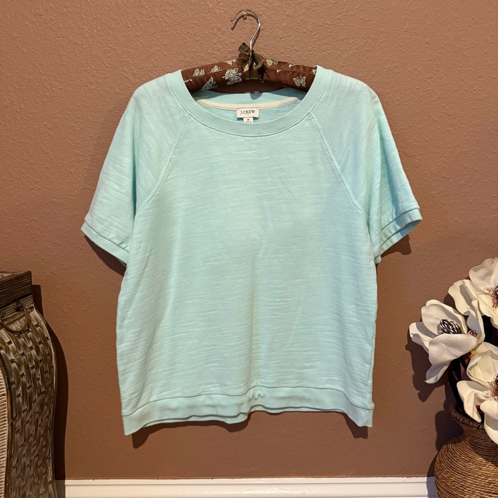 J. Crew Light Blue Women's Short Sleeve Top